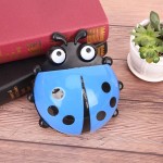 Toothbrush and toothpaste holder, ladybug, blue color